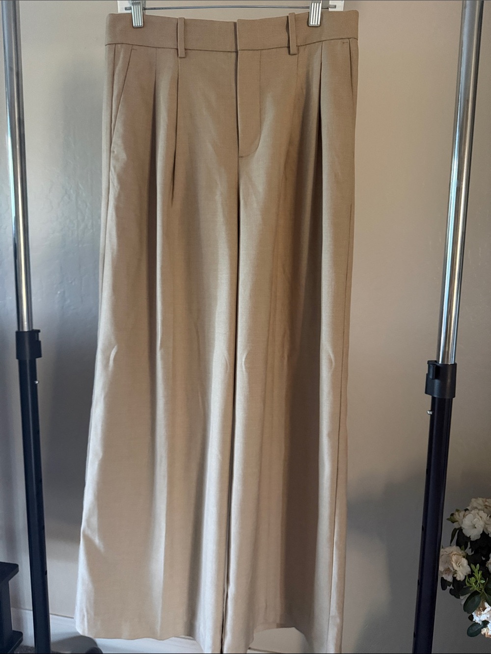Madewell Wide-Leg High-Rise Pants in Tan Size 2 - Picture 3 of 7